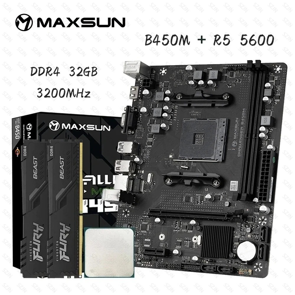 Maxsun B450 Anakart + AMD R5 5 - Ddr4 3200Mhz incelemesi ve fiyatı